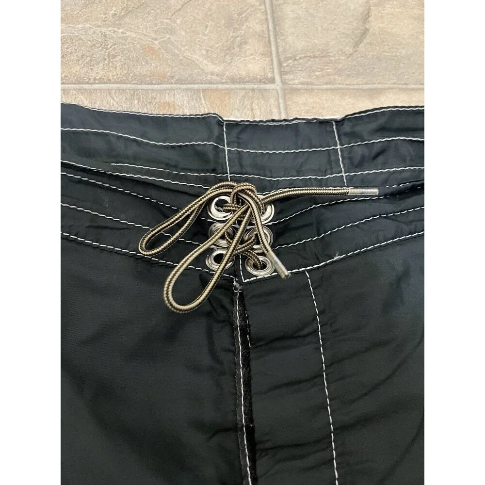 Vintage Birdwell Beach Britches Board Shorts in Black Men 38 Made in USA Beach